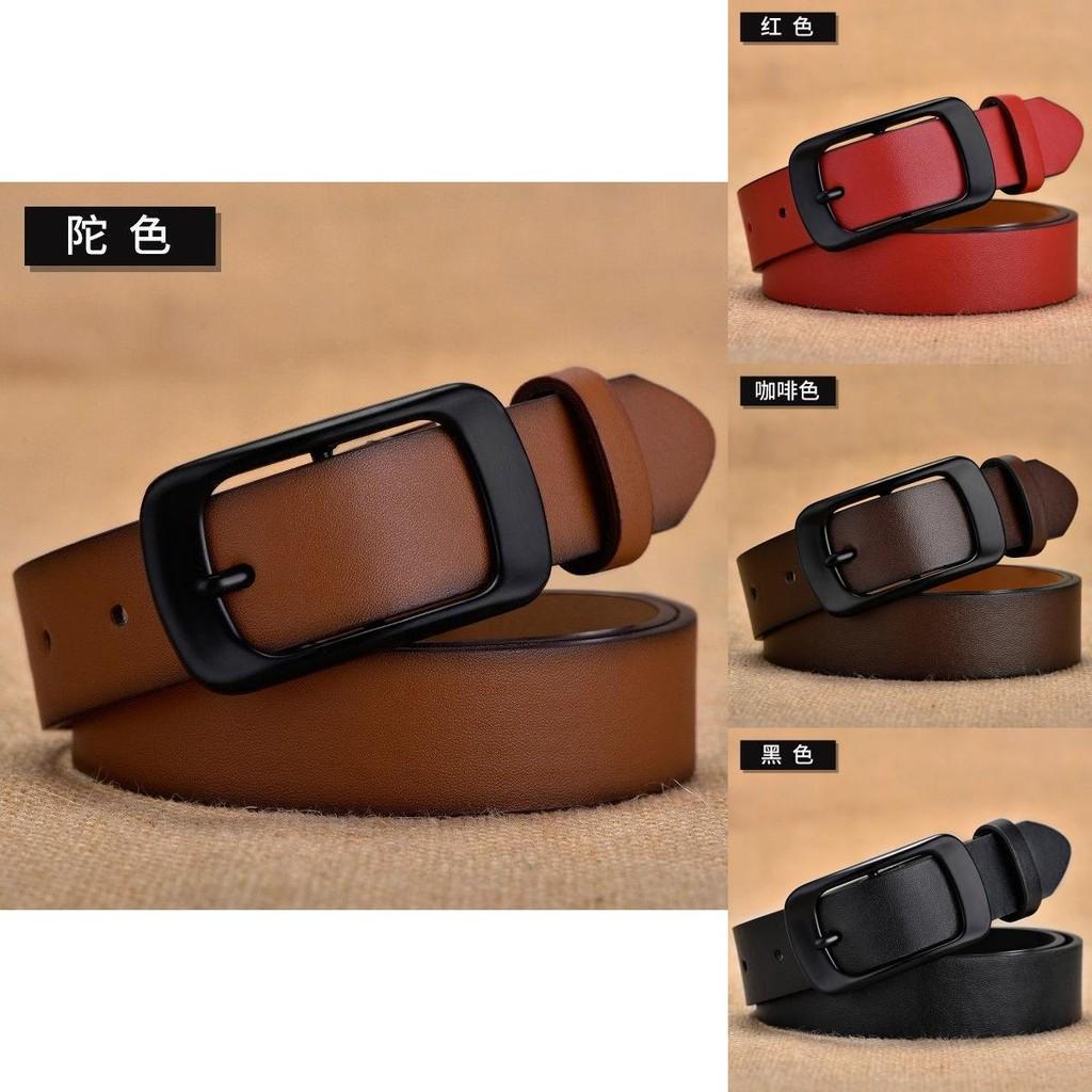 Black Vintage Sophisticated Buckle Belt For Women Ideal For Casual Denim Wear