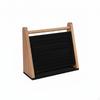 Slanted Band Display Rack MultiCompartment Jewelry Organizer Stand Tabletop Wooden