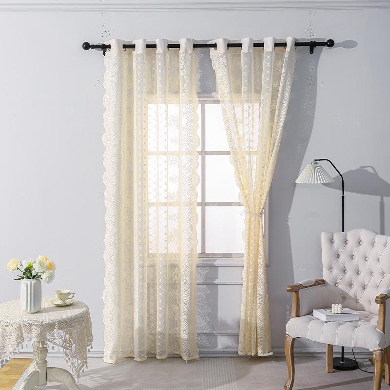 Stylish Simple Lace Curtains Curtains Living Room Bedroom Warm Curtains French Lace Curtains
