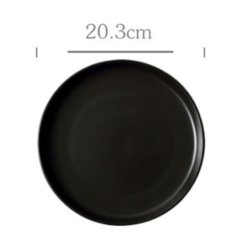 

Steak Plate, Nordic Ins Creative Frosted Ceramic Tableware Matte Black And White Simple Home Western Plate 1PCS