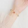 Bracelet en cristal jaune naturel avec fantôme vert pour femmes, design unique, cadeau pour meilleures amies