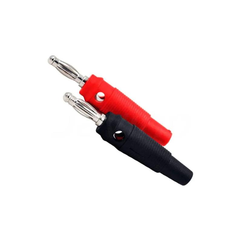 32A High Current Screw Type 4mm Male Stackable Banana Plug for Speaker Cable Adaptation Red and Black 4mm Solderless Banana Plug