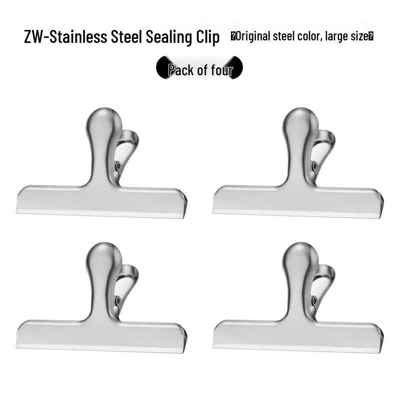 Hongjunda Stainless Steel Kitchen Tongs and Food Sealing Clip Set