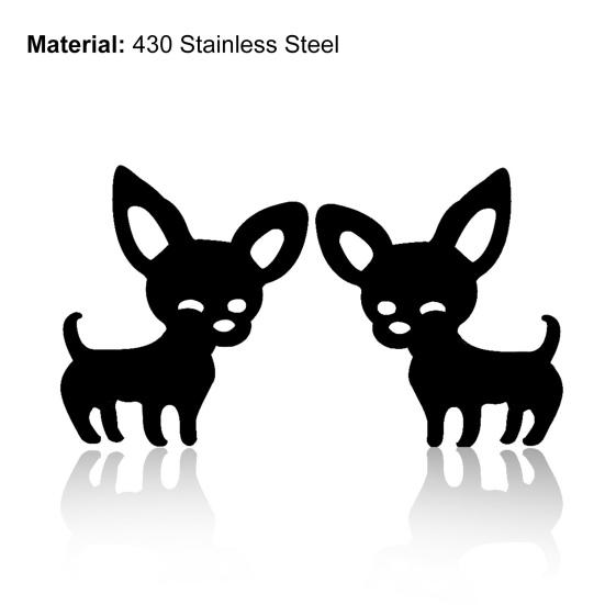 Stylowe kobiece kolczyki Urocze drążone elementy ze stali nierdzewnej