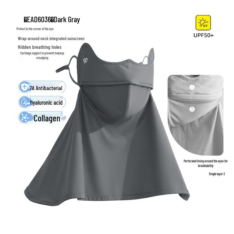 5D Breathable UV Protection Ice Silk Face & Neck Veil for Women - Summer Cycling & Driving