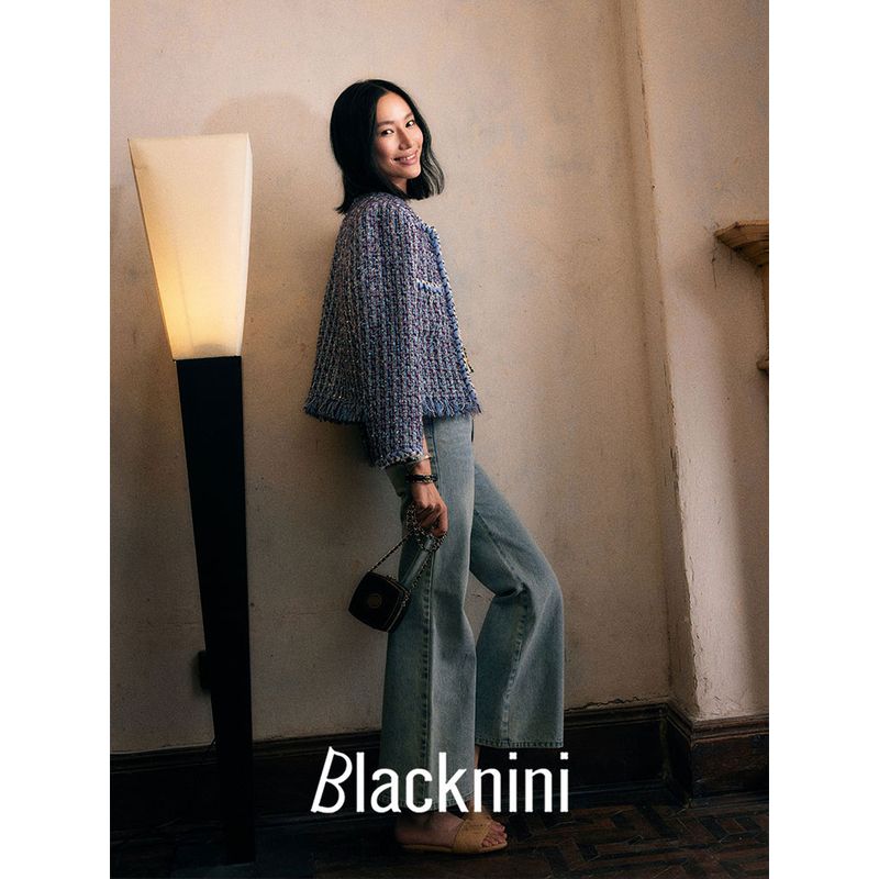 Blacknini Fabric Handmade Brushed Tweed Outwear