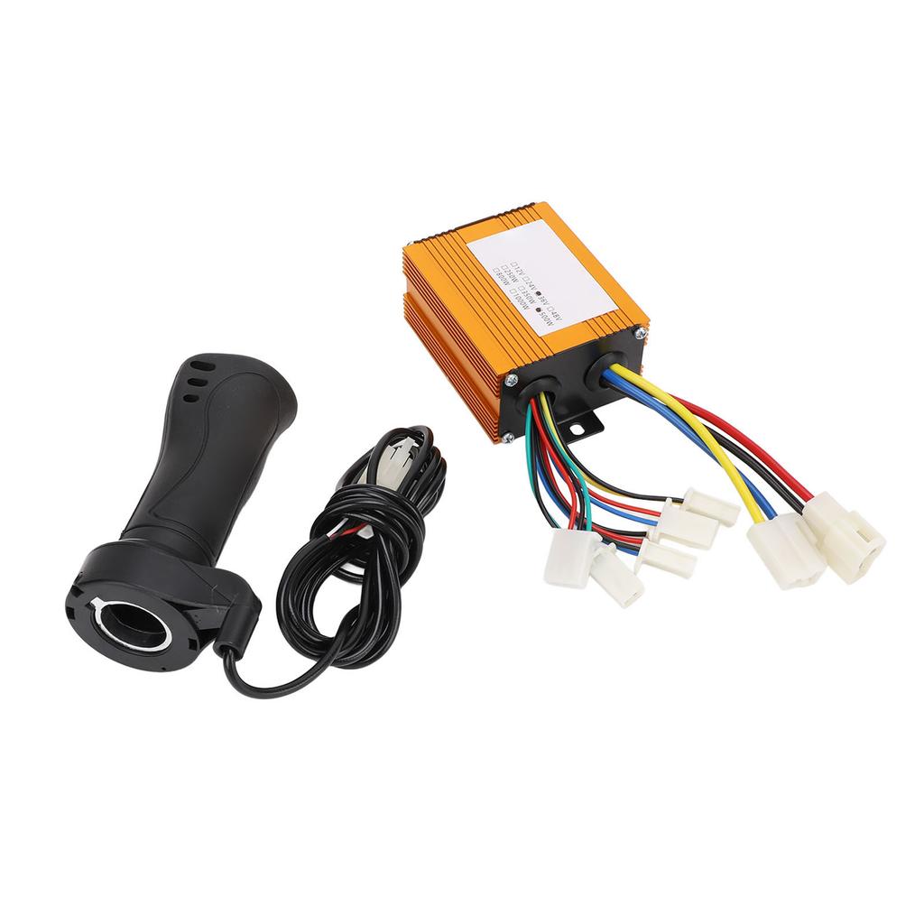 36V 500W Brushed Controller and Throttle Grip Strong Heat Dissipation Motor Speed Controller for Electric Bike Tricycle