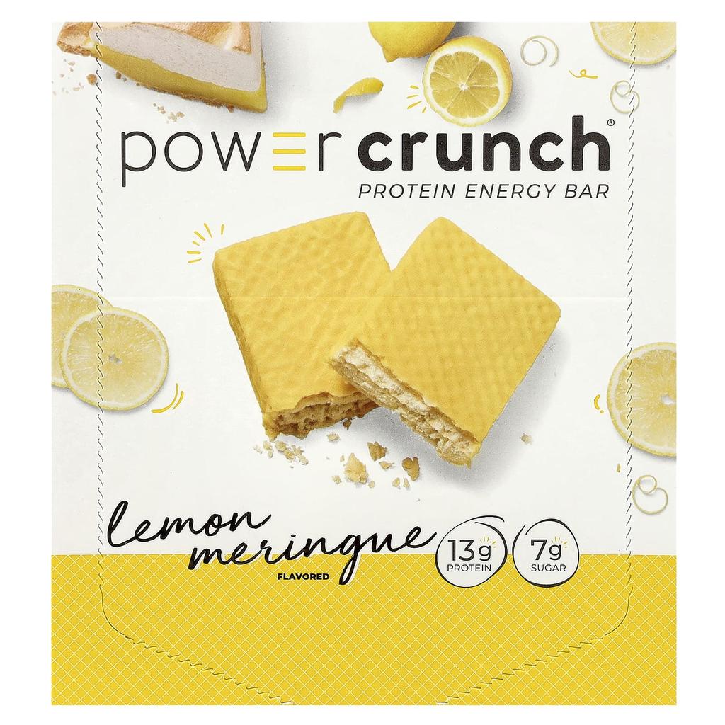 Power Crunch Protein Energy Bars, Lemon Meringue, 12 Bars, 40G (1.4Oz) Each