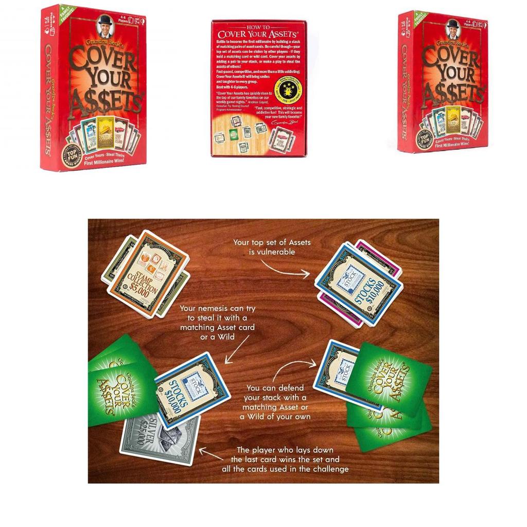 Grandpa Becks Cover Your Assets Family Card Game With Strategy For Home Play And Kids