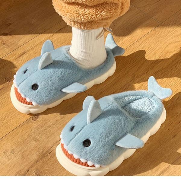 Slippers, Shark, Women's, Men's, Room Shoes, Parents and Children, Small Size, Plush Slippers, Cute, Boa Soles, Indoor Shoes, Room, Bare Feet, Boa