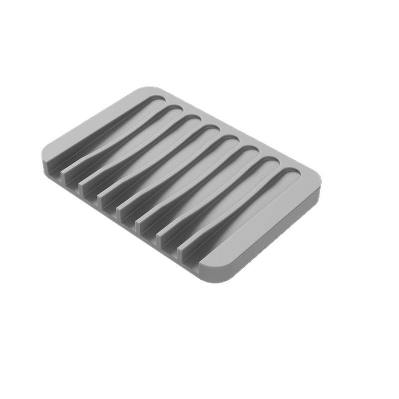 1-6PCS Silicone Soap Box Creative No Punching Silicone Soap Holder Simple Draining Soap Solder Without Water Accumulation Box