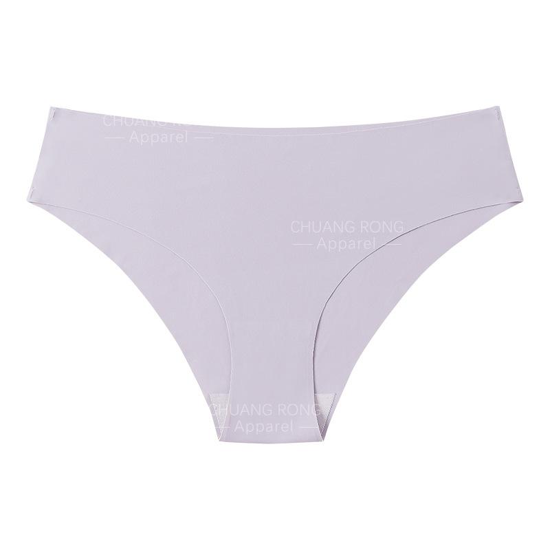 

Sexy summer thin underwear women s European and American sexy pure cotton crotch comfortable and seamless ice silk sports fitness briefs women S