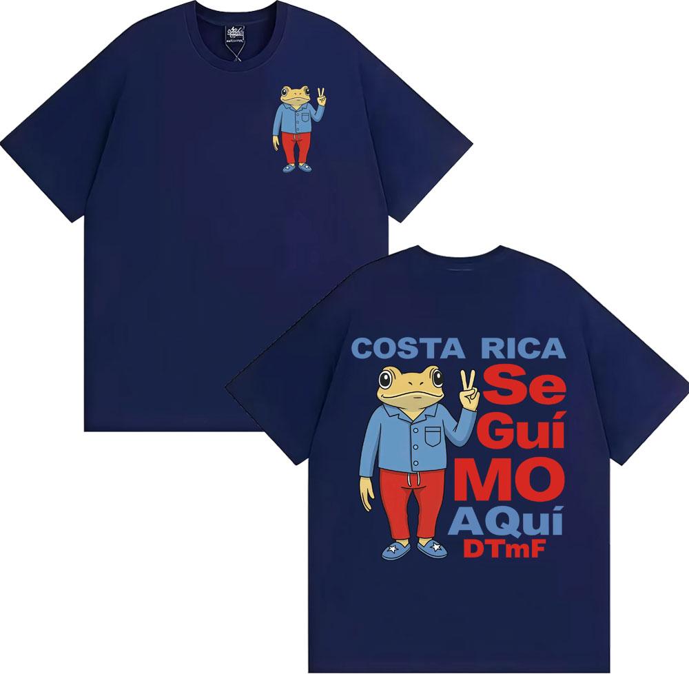 Bad Bunny Debi Tirar Mas Fotos DTMF T Shirt Costa Rica Se Gui Mo Aqui Tshirts Men Women Vintage 90s Cartoon Short Sleeve Tshirt