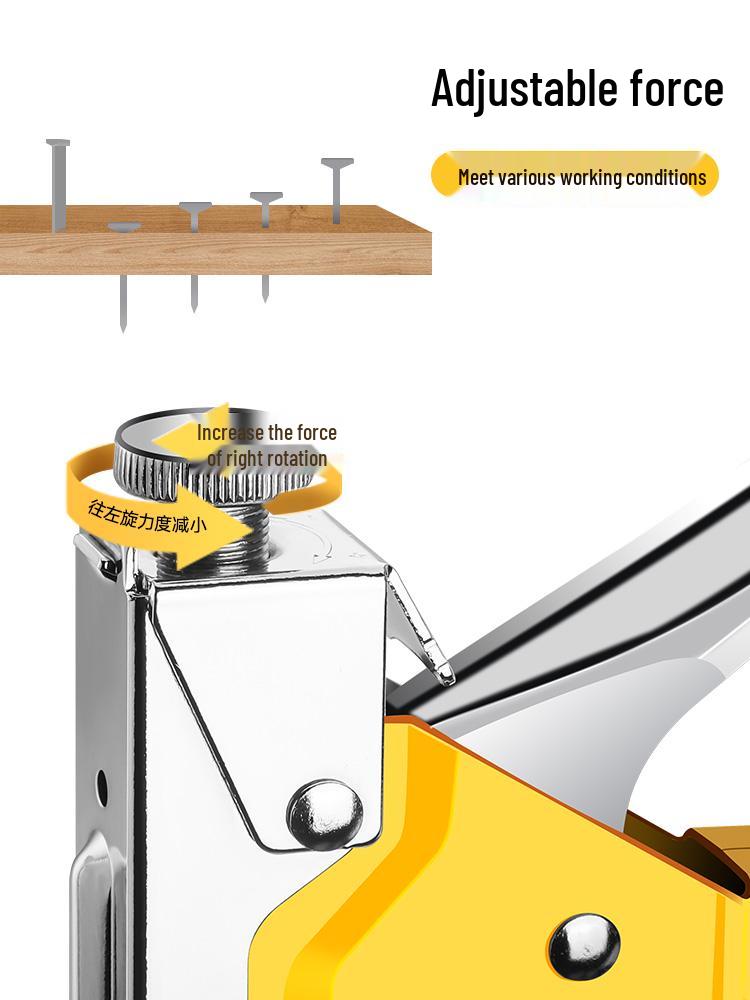Deli Manual Staple & Air Nail Gun for Woodworking