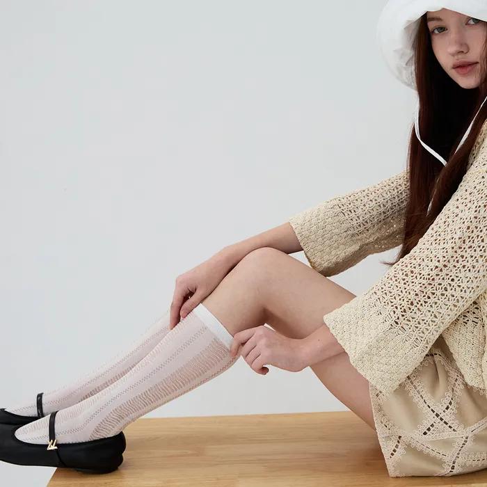 Vintage See-through Knee Socks_4 Colors