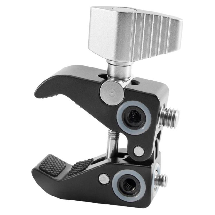 

Camera Mounting Clamp with 1/4 3/8 Threaded Screws For SLR Camera LED Light Studio Photography Enhances Functionality 1