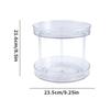 360° Rotating Spice Organizer 2 Tier Transparent Lazy Susan for Kitchen Counter Makeup Shelf Space Saving Turntable