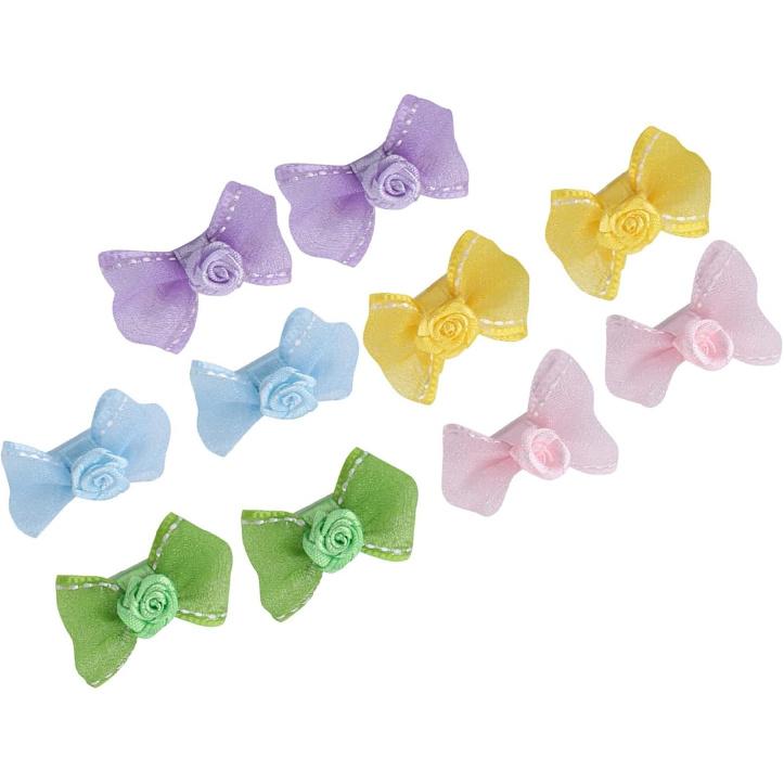 HEEPDD 10PCS Pet Hair Clip, Cat Cute Bowknot Hairpins Dog Bows Hair Accessories with Clip Lovely Small Middle Hair Bows Topknot for Pets Dogs Puppy