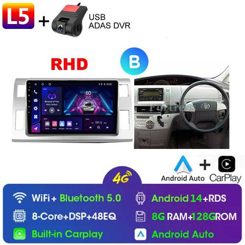 Android 14 Carplay WIFI+4G Car Radio For Toyota Previa 3 III XR50 Estima 2006-2019 Multimedia Player GPS 2din Head Unit Stereo