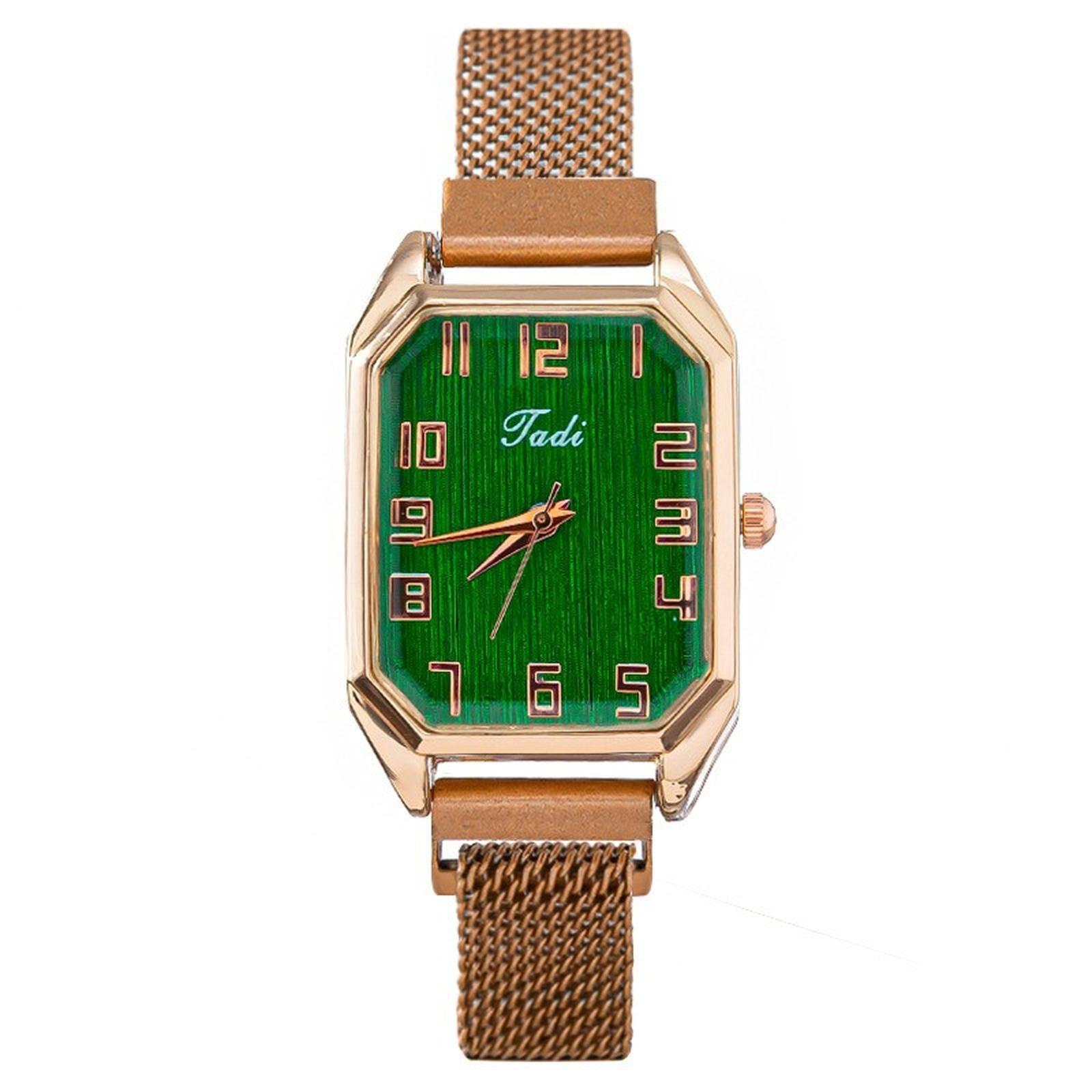 

Women Fashion Leather Watch One Size зелений