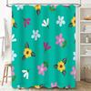 Modern Style Flower Bath Shower Curtain for Bathroom Decor Waterproof Fabric 3D Printing Home Decor Item