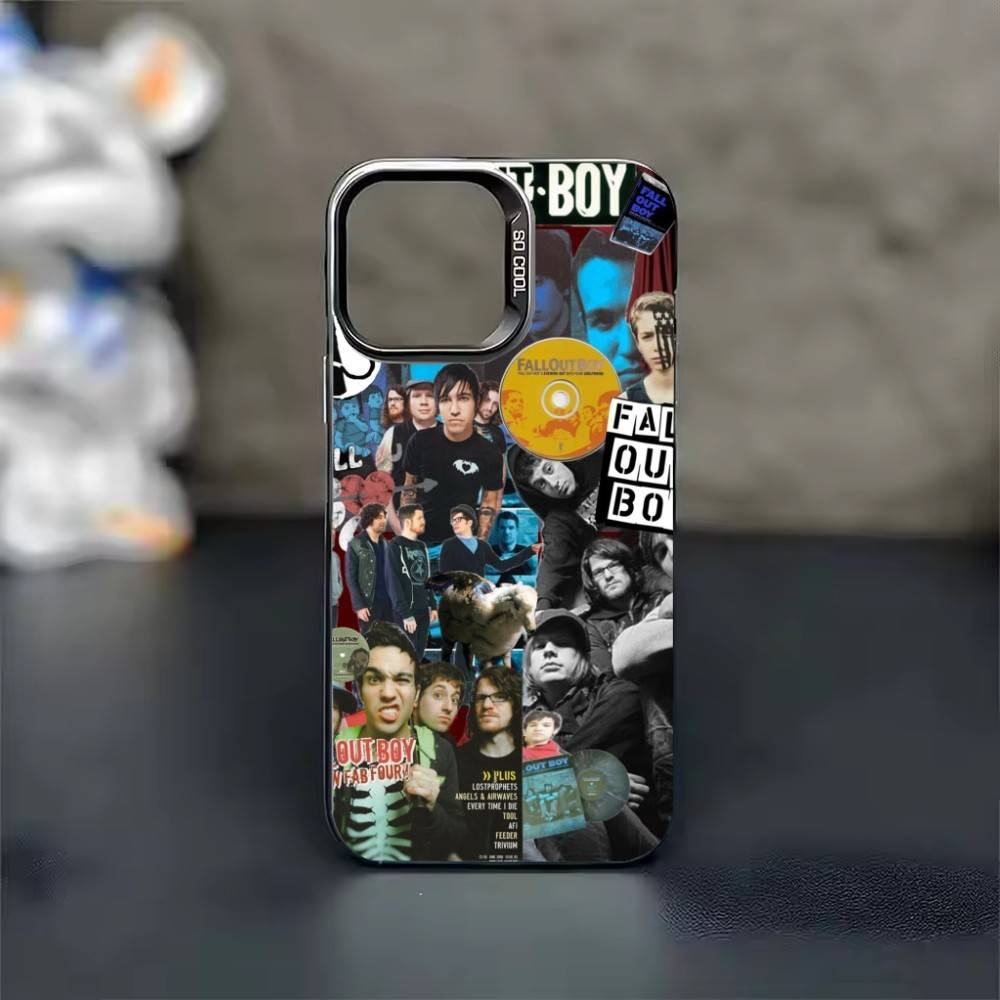 

Classic Fall Out Boy Band Phone Case Color Silver Shell For IPhone 17 16 15 14 13 12 11 Pro Max Plus iPhone17