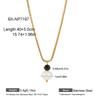 European Style Natural Pearl & Multicolor Crystal Necklace - Stainless Steel Women's Clavicle Chain