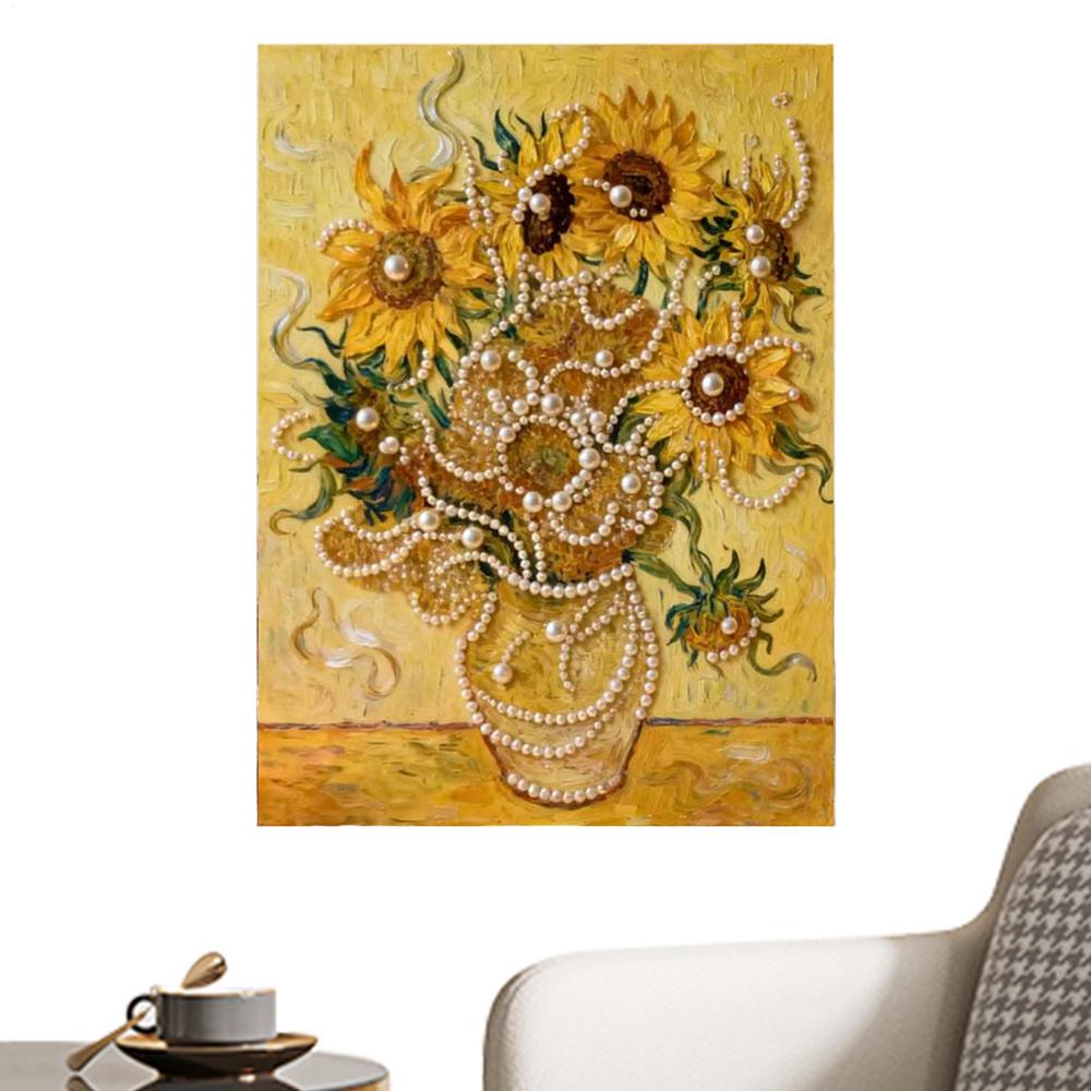 

Мистецтво з бісеру 30x40см Квітка Рельєфна Фарба Набір DIY Набори для Малювання для Дорослих для Студентів Підлітків Жінок Чоловіків Дівчат Хлопчиків Початківців Спальня