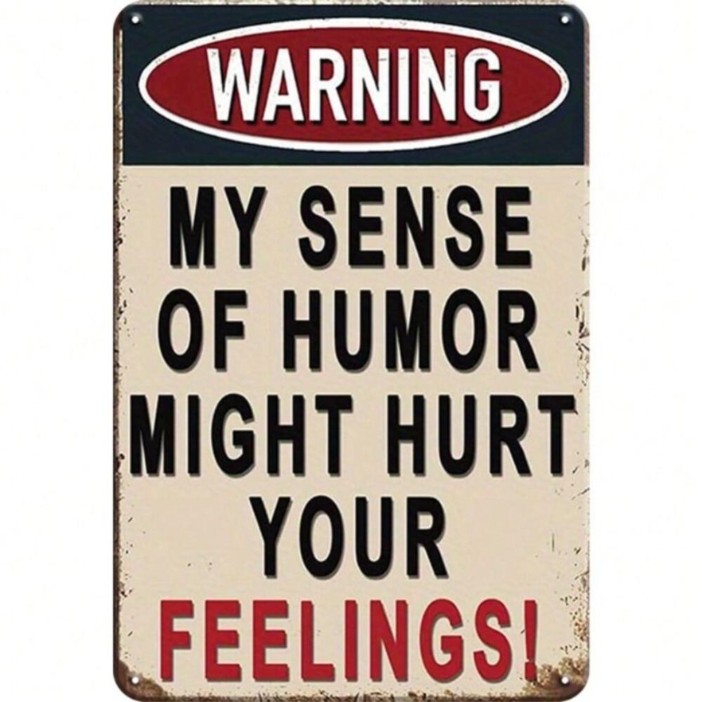 Retro Warning Metal Sign 30x40 Cm, Iron Wall Art for Bar Pub Decor