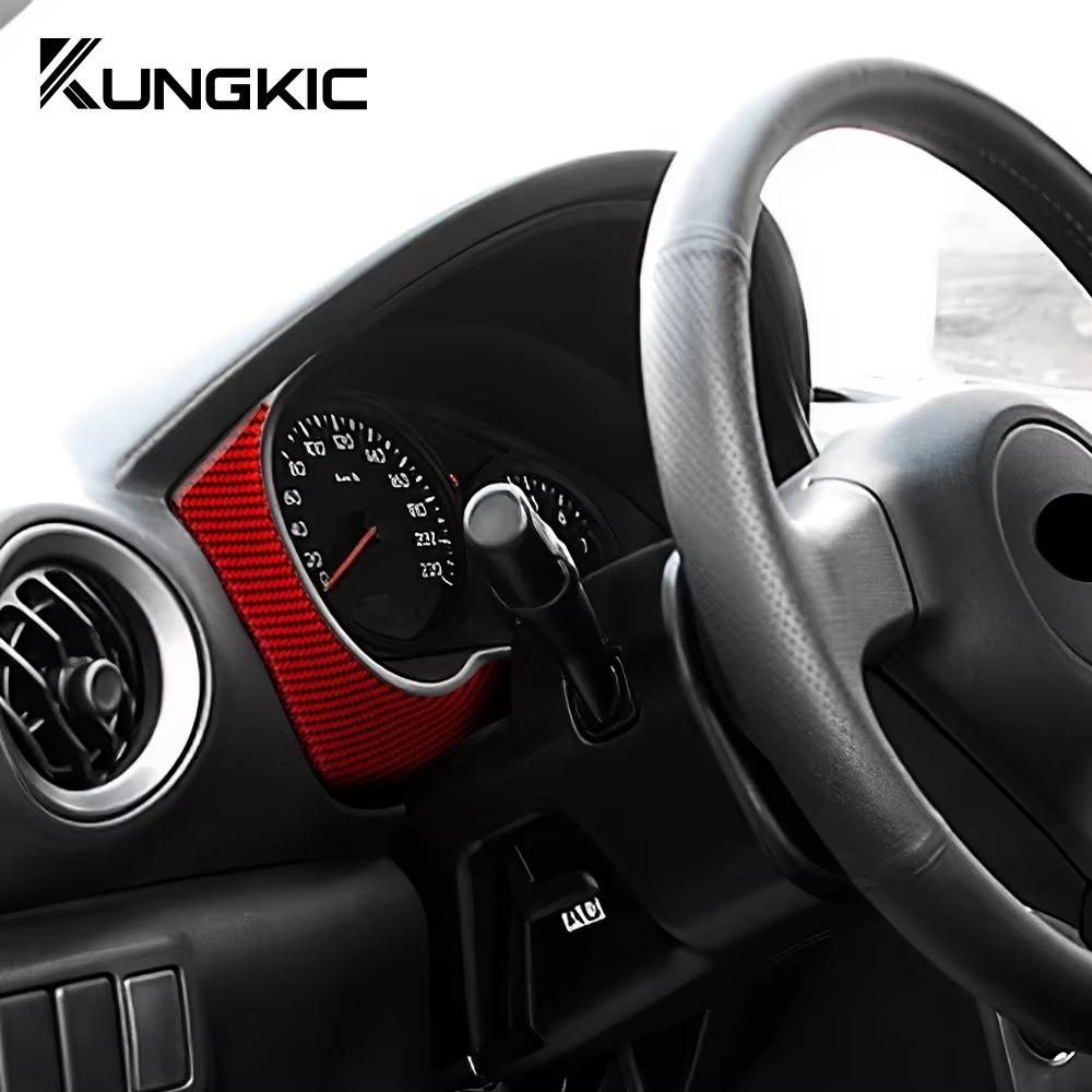 Dashboard Trim Strip Frame Real Soft Carbon Fiber Sticker Interior Accessories For Subaru Impreza 2005 2006 2007