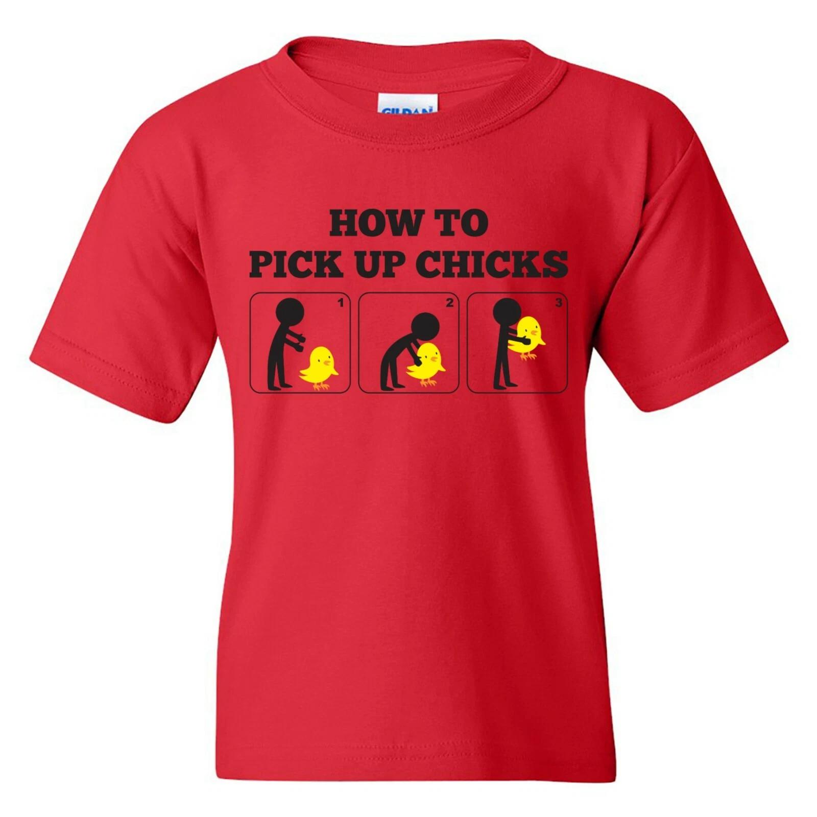 How to Pick Up Chicks Youth Youth T-Shirt L
