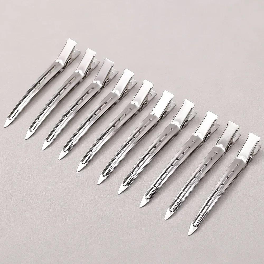 

8.5cm Long Hair Clips Hair Make Up Bangs Hair Fixing Tools HairClip Stainless Steel Duckbill Clip Type for Barber Makeup 1PCS серебряный