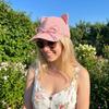 Cute Cat Ears Baseball Cap Plaid Breathable Sun Hat Bow Tie Style UV Protection Peaked Cap Unisex Outdoor