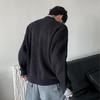 Niche Fake Two-piece Contrasting Color Double-layer Turtleneck Sweater Men's Autumn Popular Style Simple Casual Knitted Sweater Top