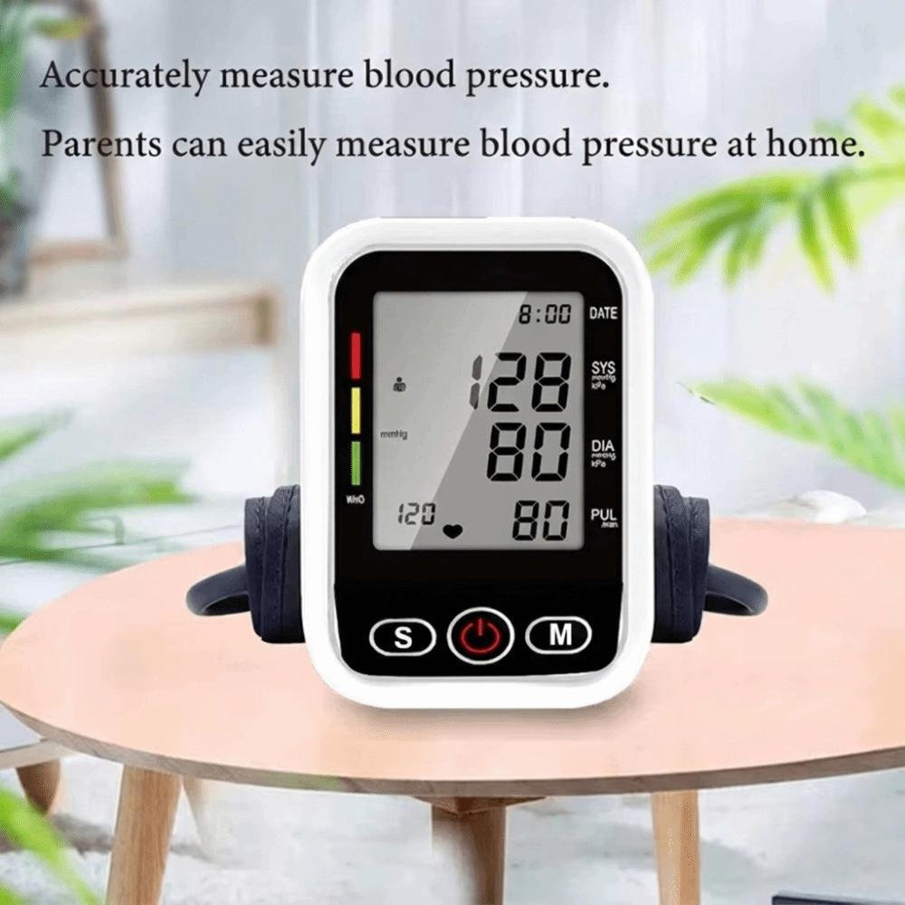 Digital Upper Arm Blood Pressure Monitor Portable Automatic Sphygmomanometer Home Use
