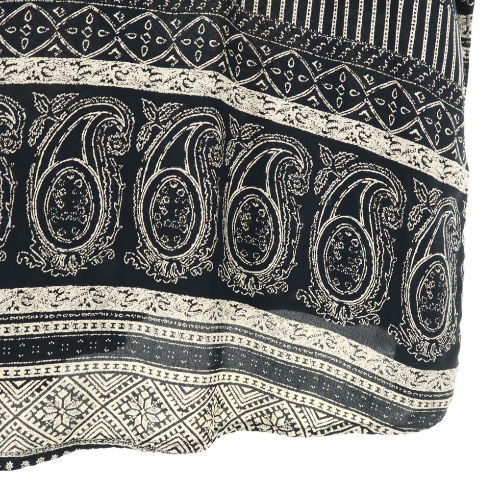 signe incognito 80s 90s Euro Old Paisley Pattern Long sleeve shirt black Men's Used