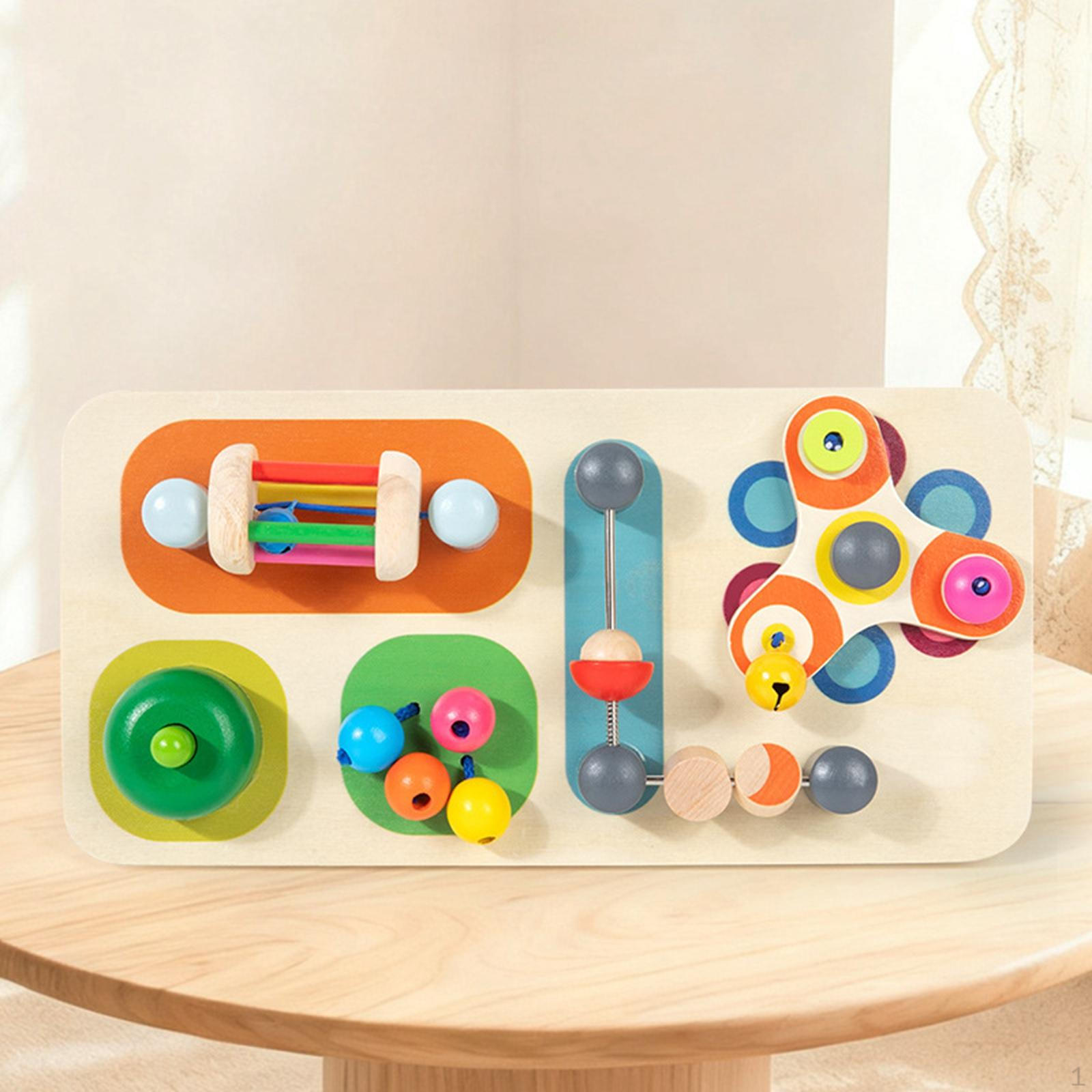 

Wooden Busy Board Activity Teaching Aids Gifts for Kids Sensory Development Toy Intelligent