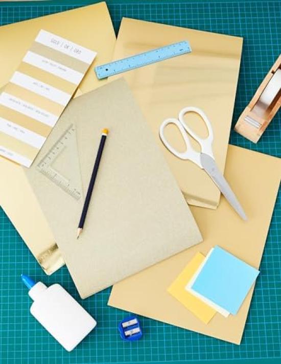 Sizzix Papír Opulent 50 Listů Surfacez Opulentní Karton 50KS Autentický Japonský Produkt Vyřezávaný Karton, Zlatý, / - Balení, Zlatý, [664532]