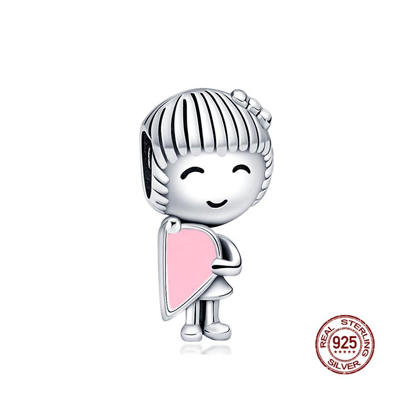 New In Fashion Copper Sisters On The Swing Charms Beads Fit Original 3Mm Charm Bracelet Bangle Diy Gift Jewelry