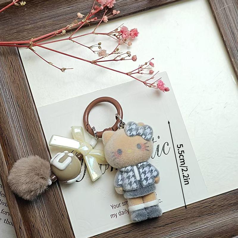 Sanrio Hello Kitty Keychains Cartoon Keyring Hanging Pendant for Backpack Charms on The Phone Bag Ornament Party Gift