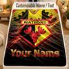 Flannel BlanketWatford FC Custom Name Text Personalized Soft Warm Throw Blanket Home Decor Gift