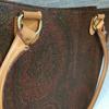 Etro Made In Italy Shoulder Handbag Brown Allover Pattern with Dust Bag(USED)