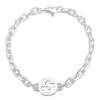 Interlocking G Chain 19cm Bracelet, 19cm, Silver, 796351, J8400, 8106, [Used]