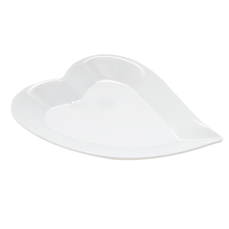 Irregular Shaped White Melamine Plates for Hotel & Restaurant - Porcelain Imitation Cold Dish Saucers
