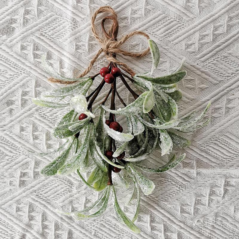 

Матовые искусственные веточки омелы, пучки, стебли, праздничные искусственные цветы, прочное рождественское украшение для дома, зимы, помещения
