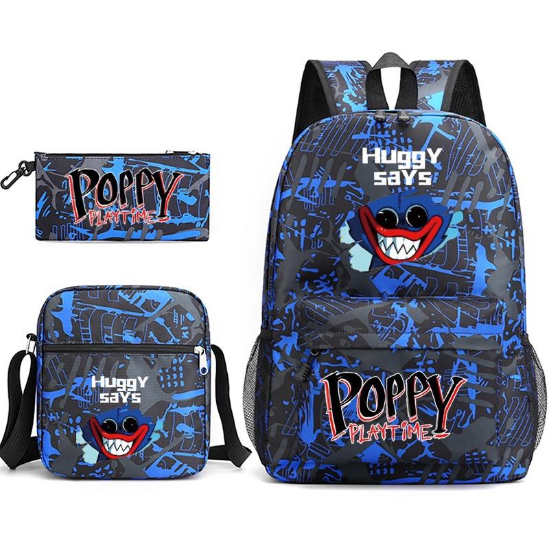 Szkolny Zestaw 3-częściowy Playtime: Piórnik Torba na ramię Plecak Poppyplaytime