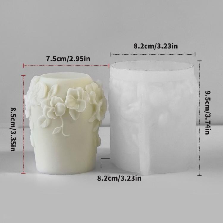 Silicone Molds Candle Making Moulds Handmade Candle Supplies Vine Flower Shape Crafting Molds Jewelry Making Accessories