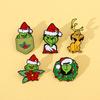 Christmas Brooch Cartoon Figure Shape Anti-slip Polished New Year Party Coat Collar Bag Scarf Hat Decoration Clothes Pin Clothing Jewelry