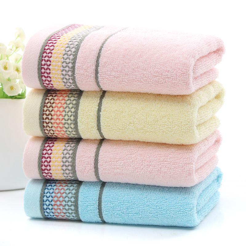 100% Bavlněný žakárový ručník - 100g Absorpční a zesílený pro mytí obličeje a koupel dospělých