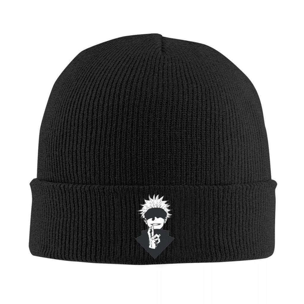 Gojo Manga Kawaii Japanese Anime Warm Knitted Cap Hip Hop Bonnet Hat Autumn Winter Outdoor Beanies Hats for Unisex Adult